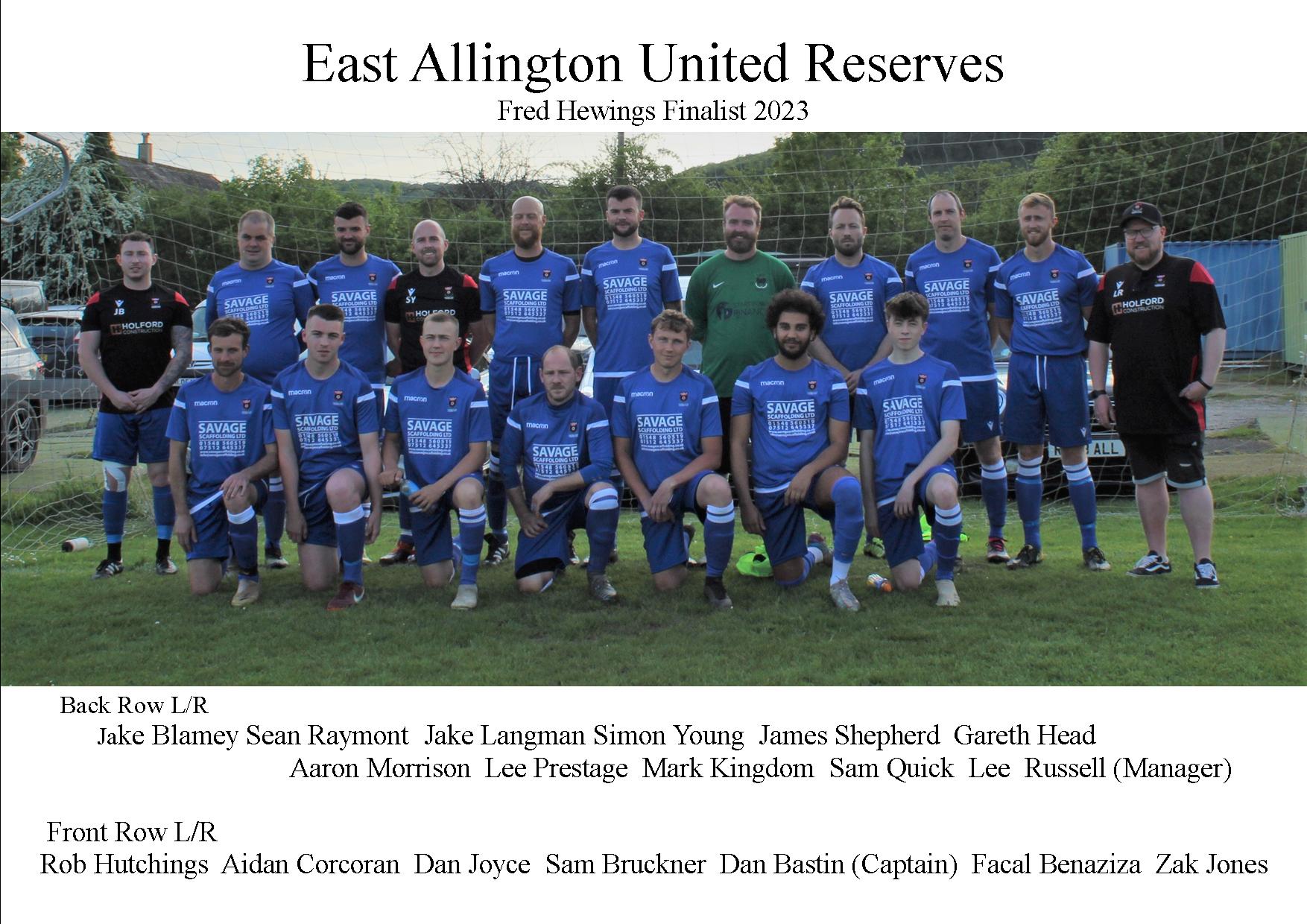 east allington united fred hewings cup finalists 2023